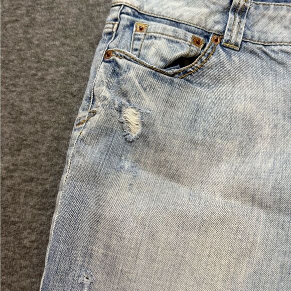 American Eagle Vtg Boyfriend 77 jeans womens 6 Bootcut Y2K light distressed - Picture 3 of 12